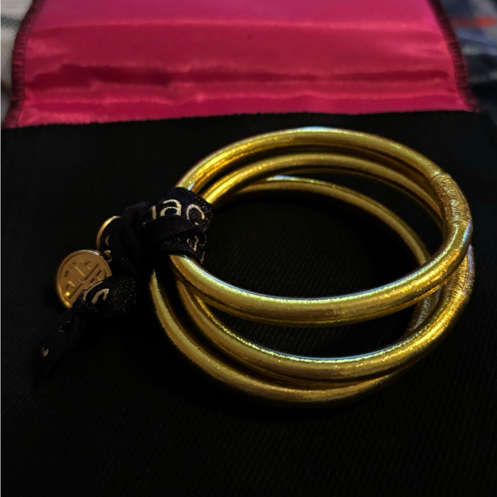 Budhagirl gold all weather bangles sz small